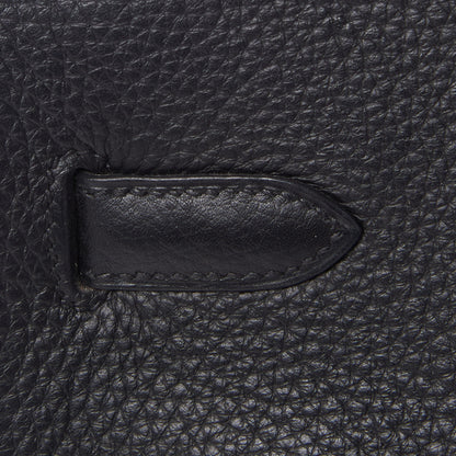 Hermes Taurillon Clemence Birkin 35 Black 10 of 31
