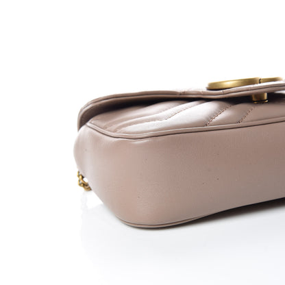 Gucci Calfskin Matelasse Super Mini GG Marmont Shoulder Bag Porcelain Rose 5 of 10