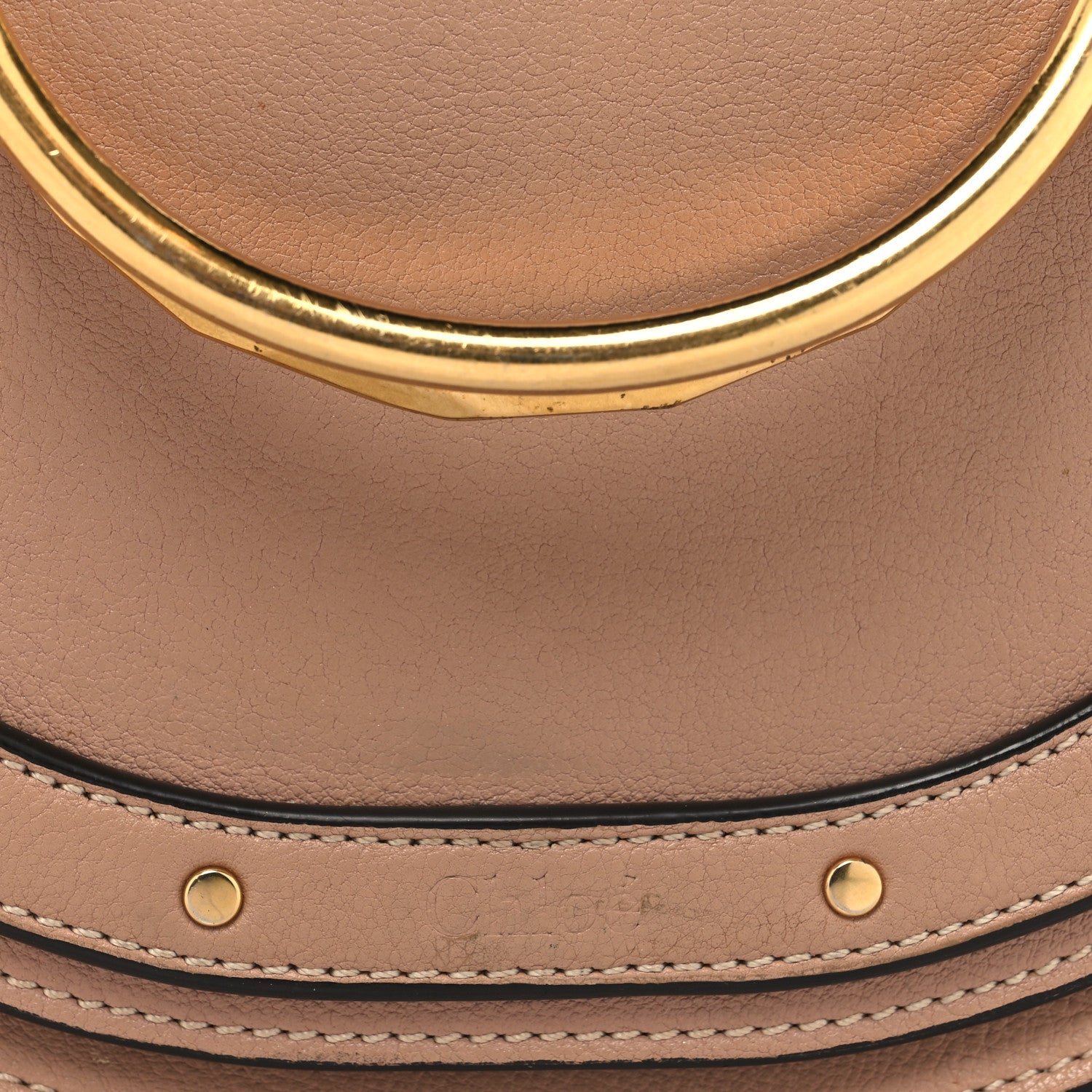 Chloe Calfskin Small Nile Bracelet Minaudiere Bag Biscotti Beige 7 of 10