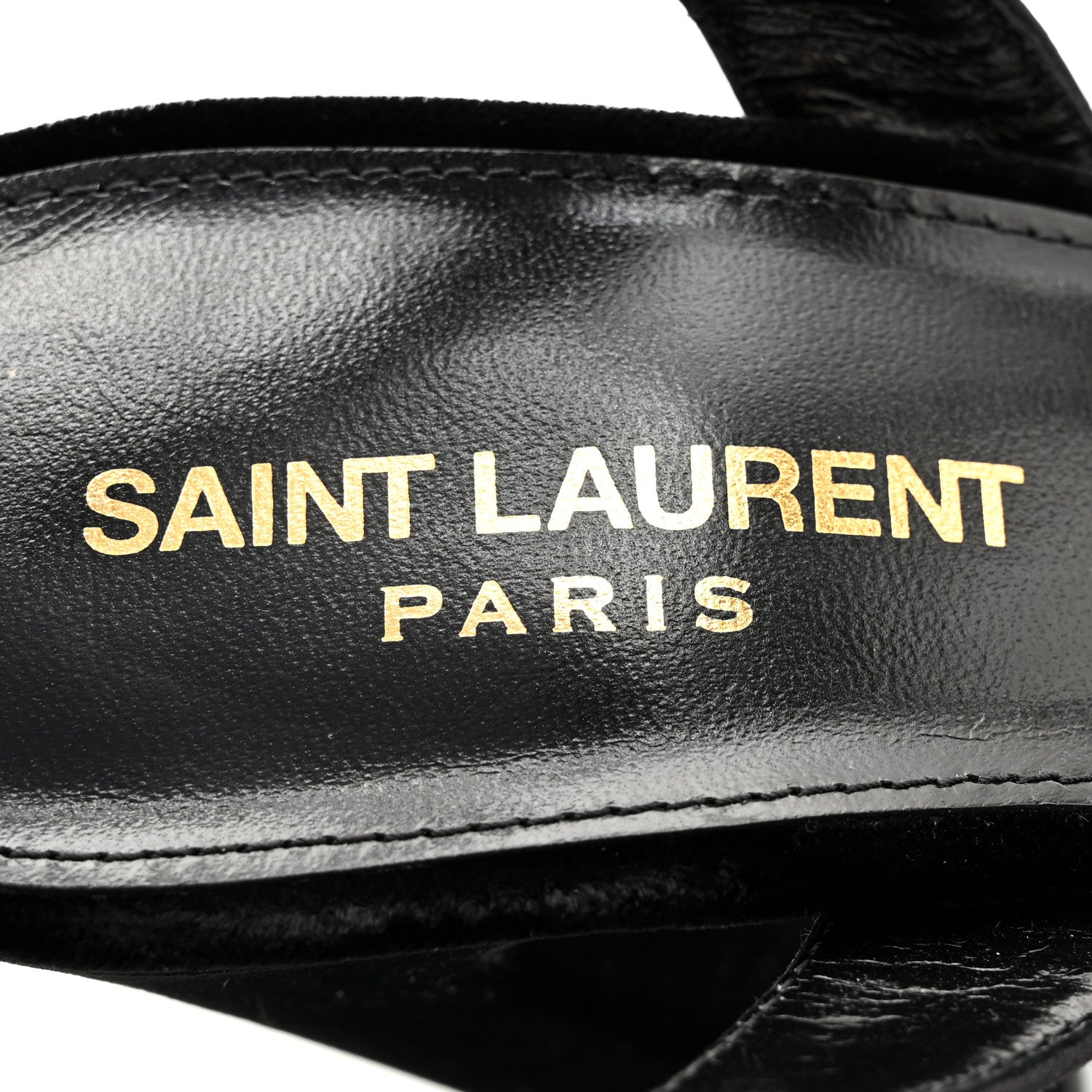Saint Laurent Velvet Jodie Platform Sandals 38 Black 8 of 19