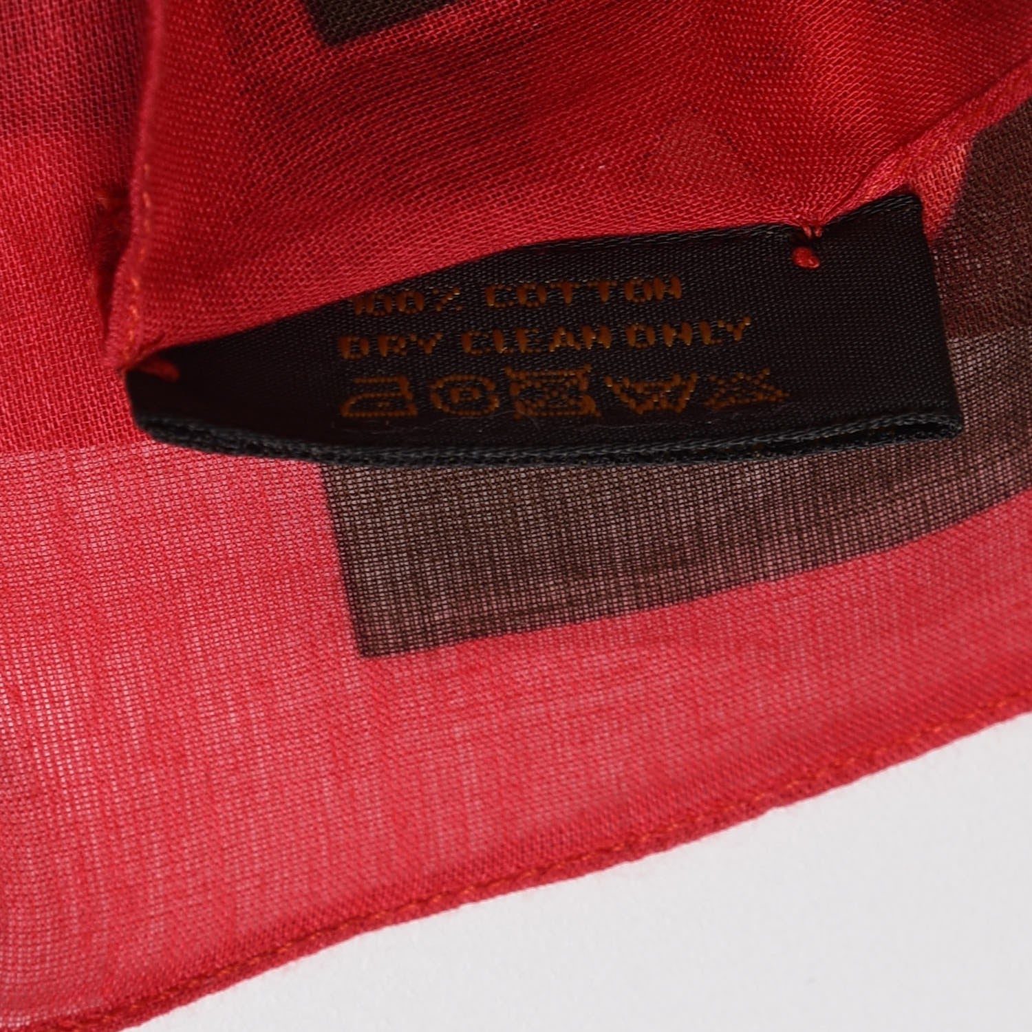 Louis Vuitton Cotton Monogram Cerises Scarf 5 of 5