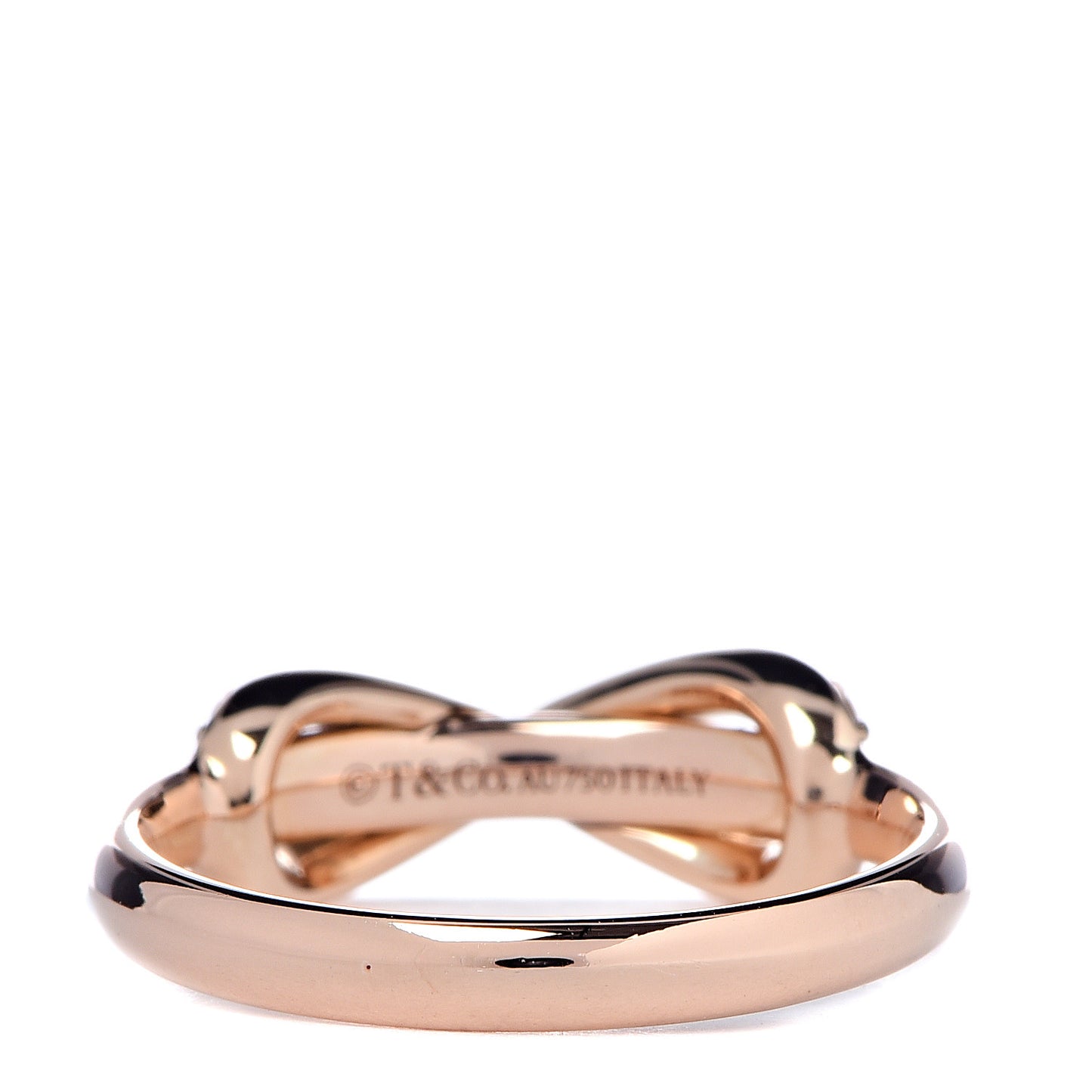 18K Rose Gold Diamond Infinity Ring 48 4.5