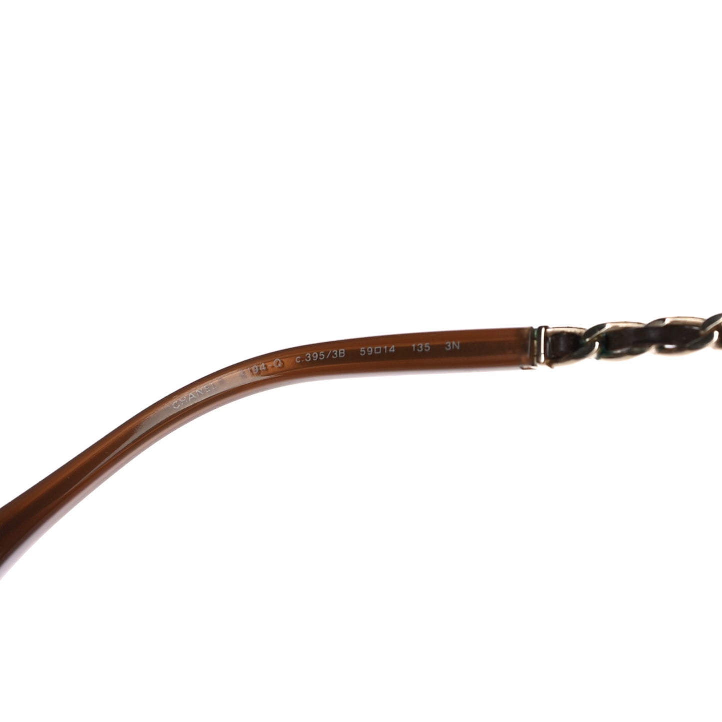 Lambskin Aviator Chain Sunglasses 4194-Q Gold