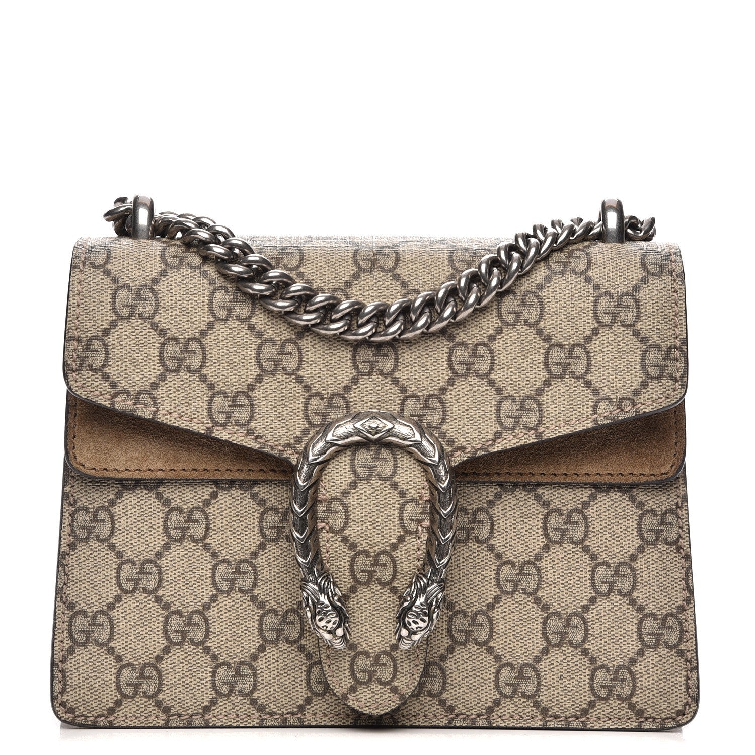 Gucci GG Supreme Monogram Mini Dionysus Shoulder Bag Taupe 1 of 8