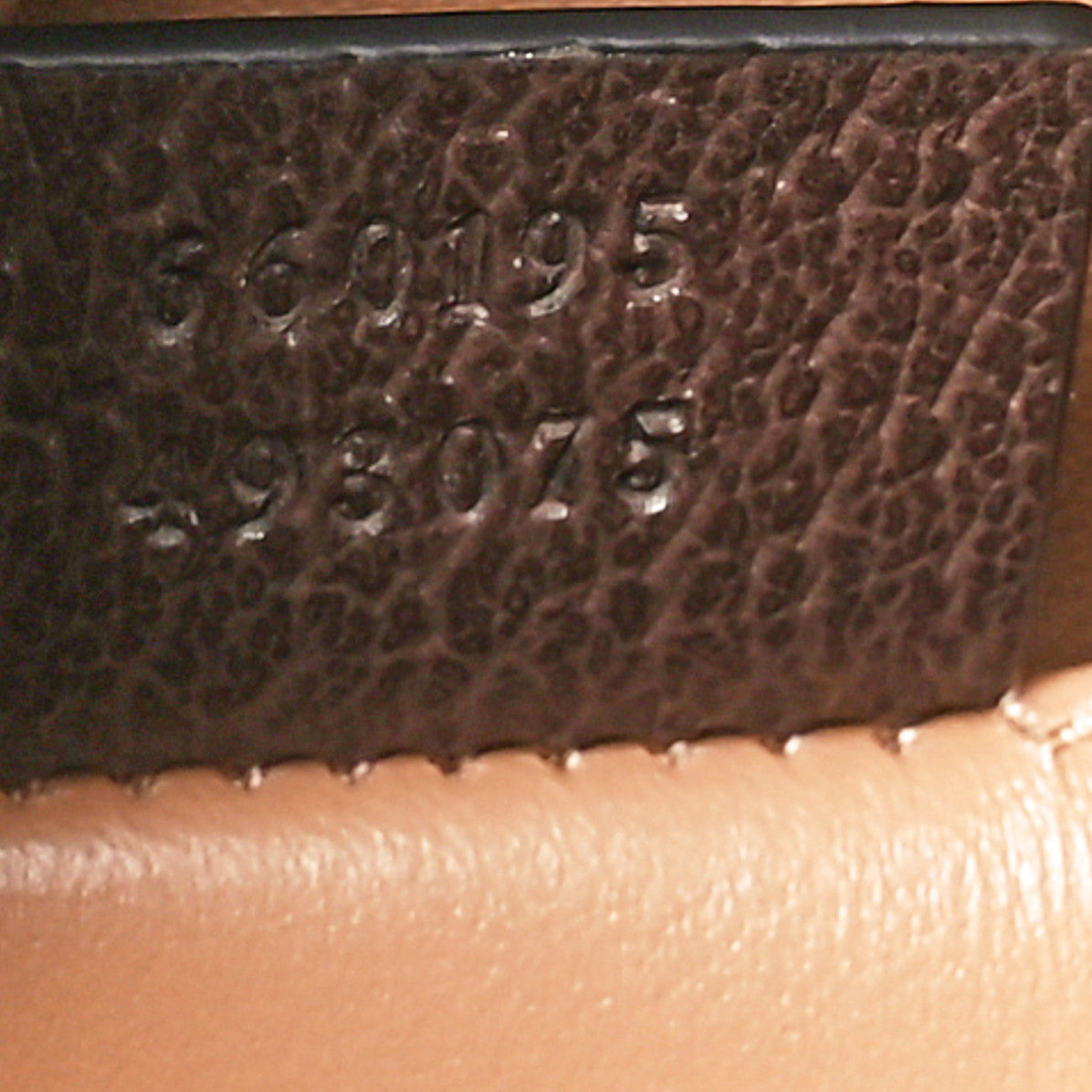 Gucci Monogram Jumbo GG Textured Dollar Calfskin Small Diana Tote Bag Camel Ebony New Acero 7 of 10