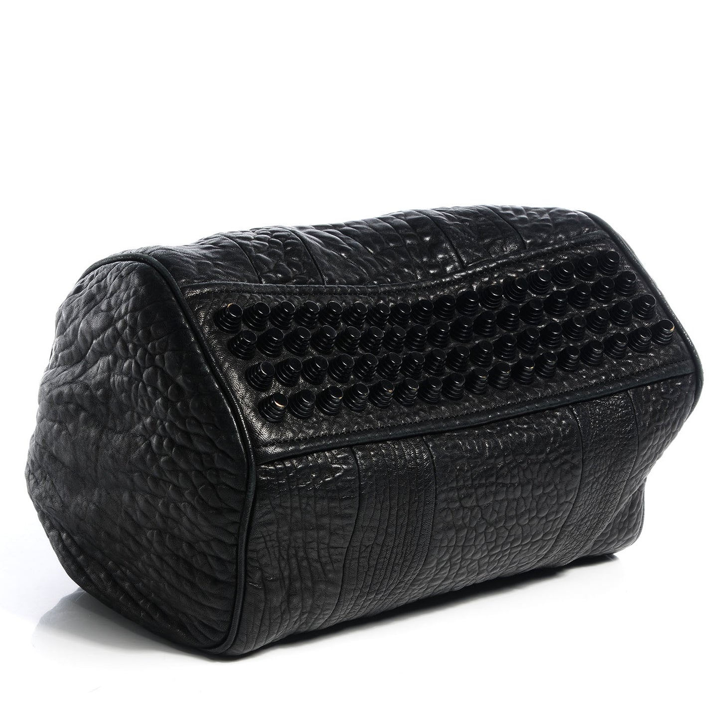 Pebbled Lambskin Rocco Black with Black Hardware