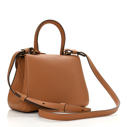 Delvaux Grained Calfskin Mini Brillant Satchel Natural 3 of 10