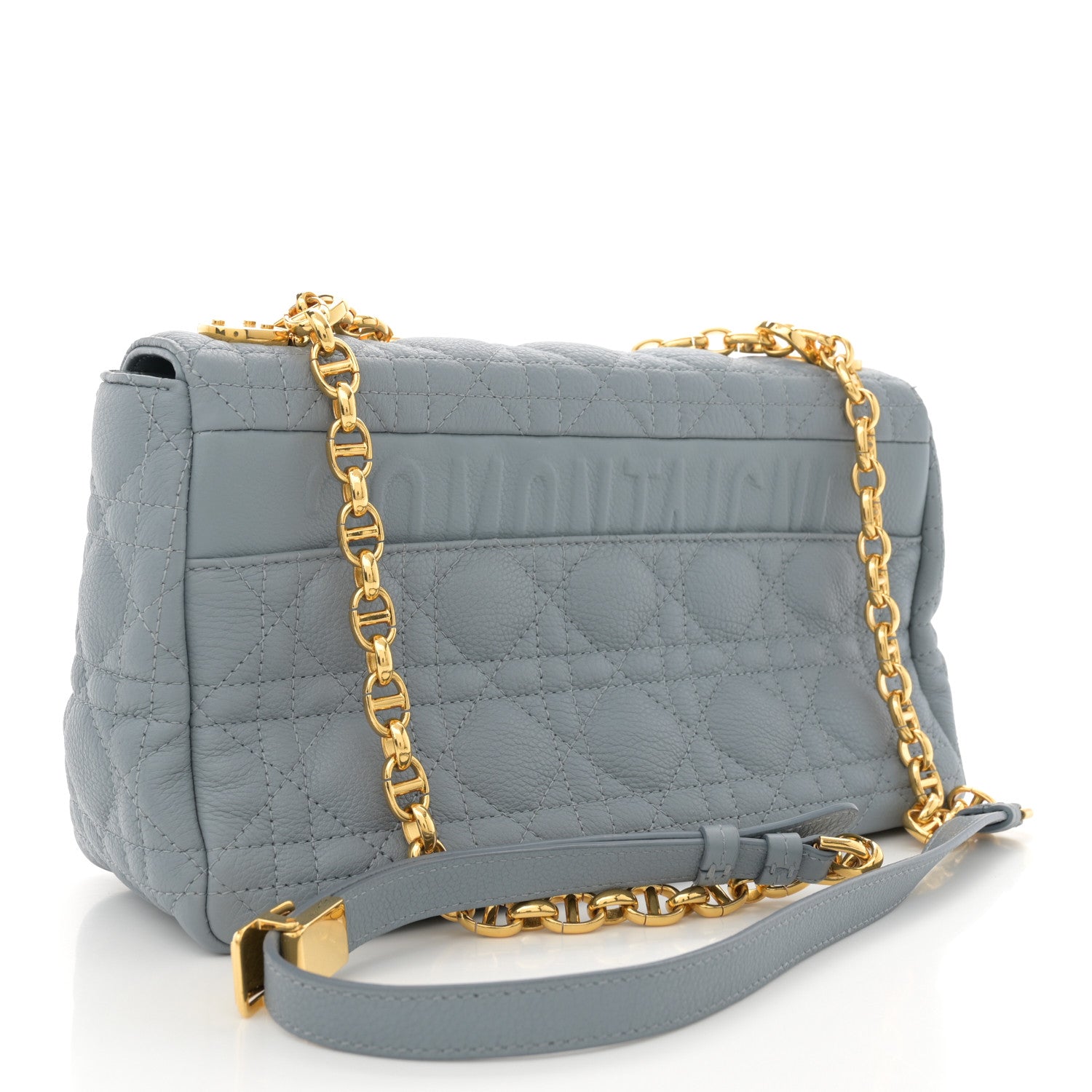 Christian Dior Supple Calfskin Cannage Medium Caro Bag Ethereal Grey 3 of 14