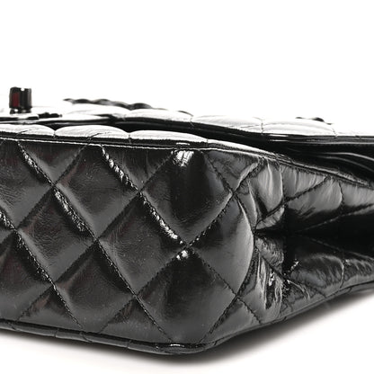 Chanel Shiny Crumpled Calfskin Quilted Small Double Flap So Black 10 of 10