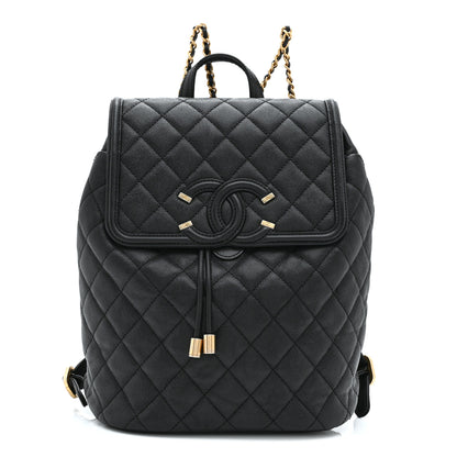 Chanel Caviar Quilted Small Filigree Backpack Black 1 of 10