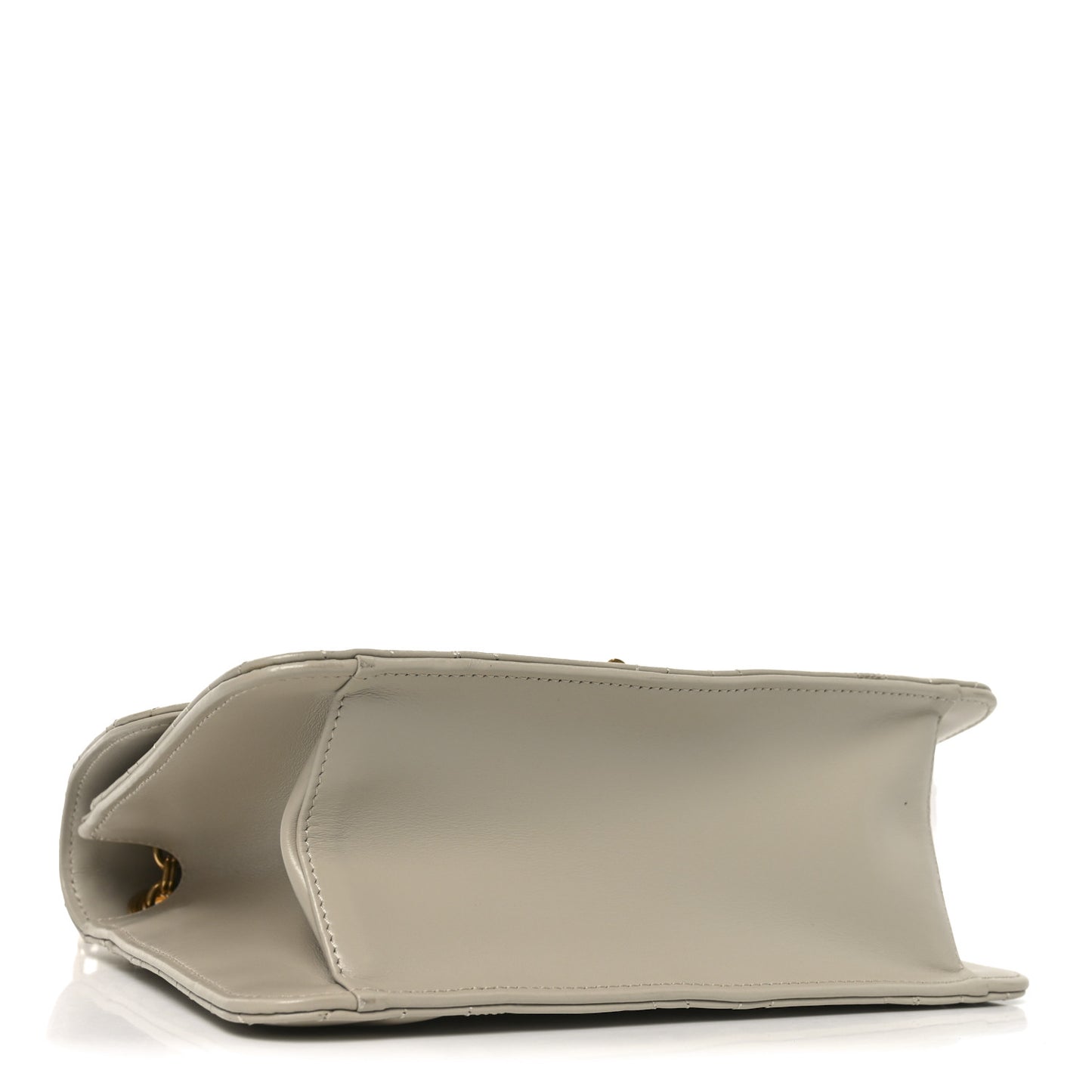 Calfskin Quilted Gancini Flap Bag Peony
