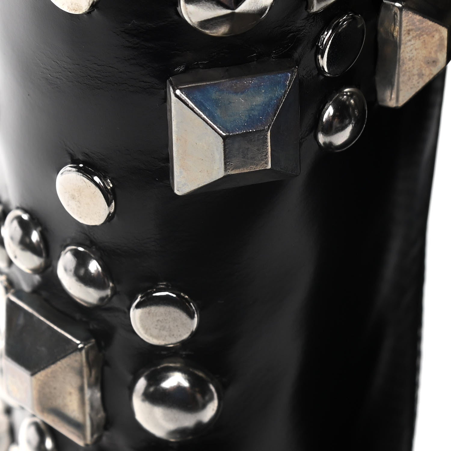 Saint Laurent Ketta Studded Babies 40 Brod Knee High Boots 35.5 Black 13 of 17