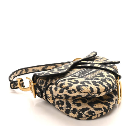 Christian Dior Canvas Mizza Embroidered Saddle Bag Beige Multicolor 4 of 10