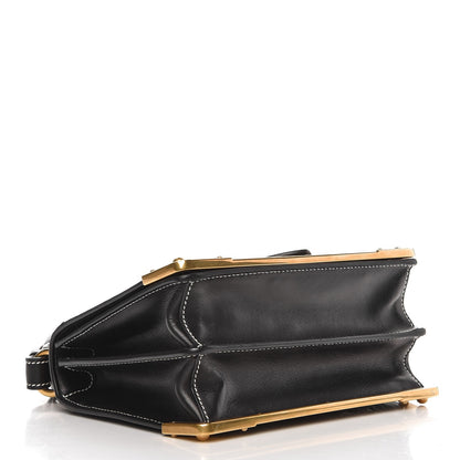 Prada City Calf Saffiano Laser Cut Cahier Bag Black 4 of 7