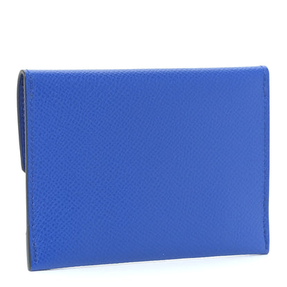 Hermes Epsom H-Postal Mini Card Holder Bleu Royal 2 of 8