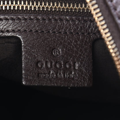 Gucci Calfskin Large Horsebit Web Hobo Brown 6 of 9