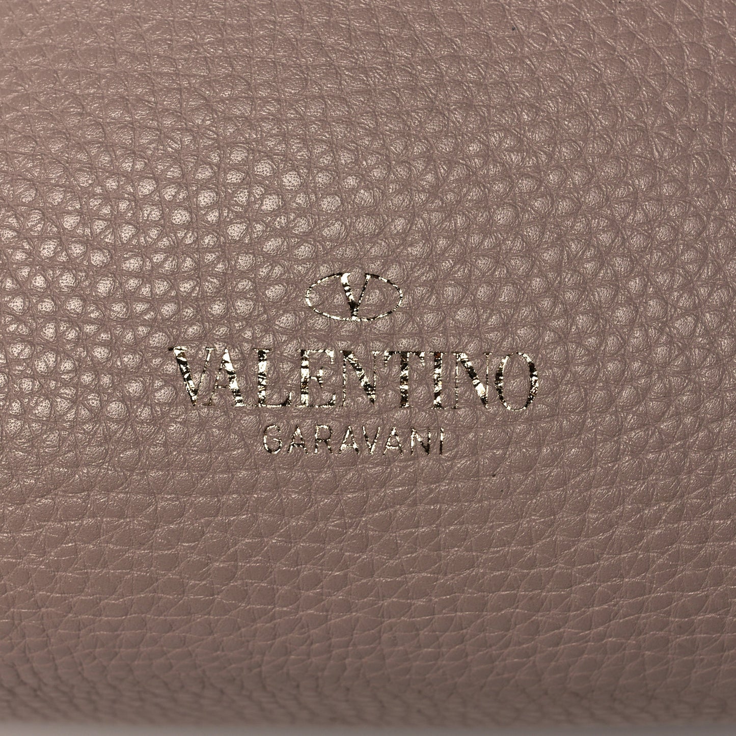 Pebbled Calfskin Rockstud Single Handle Flap Bag Poudre