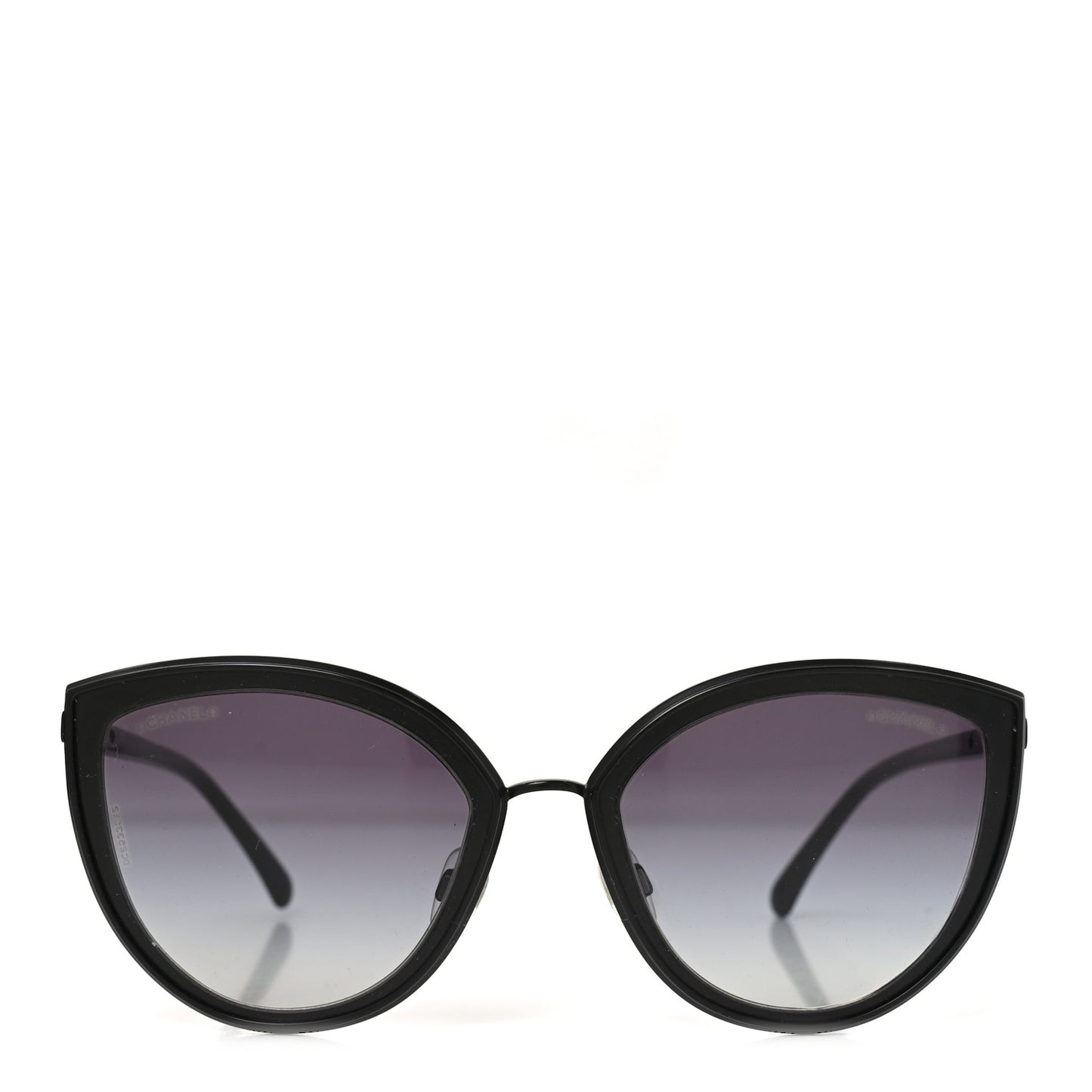 Metal Cat Eye Sunglasses 4222 Black