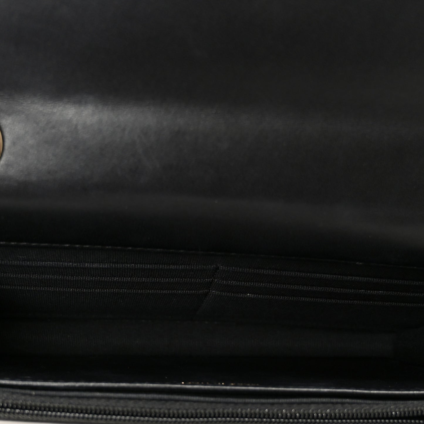 Lambskin Quilted Trendy CC Wallet On Chain WOC Black