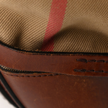 Burberry Bridle Calfskin House Check Kenton Hobo Brown 15 of 16