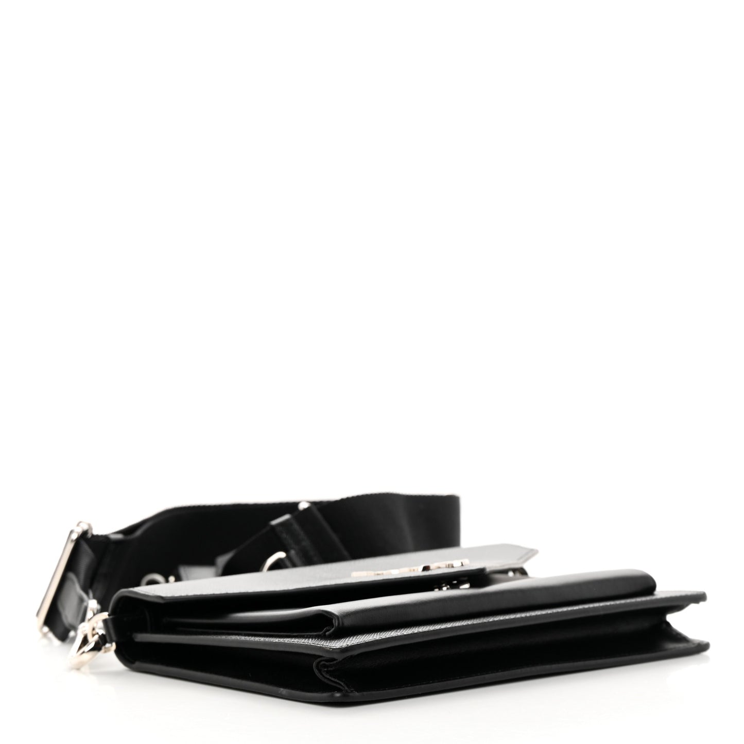 Saffiano City Calf Mini Envelope Bag Black