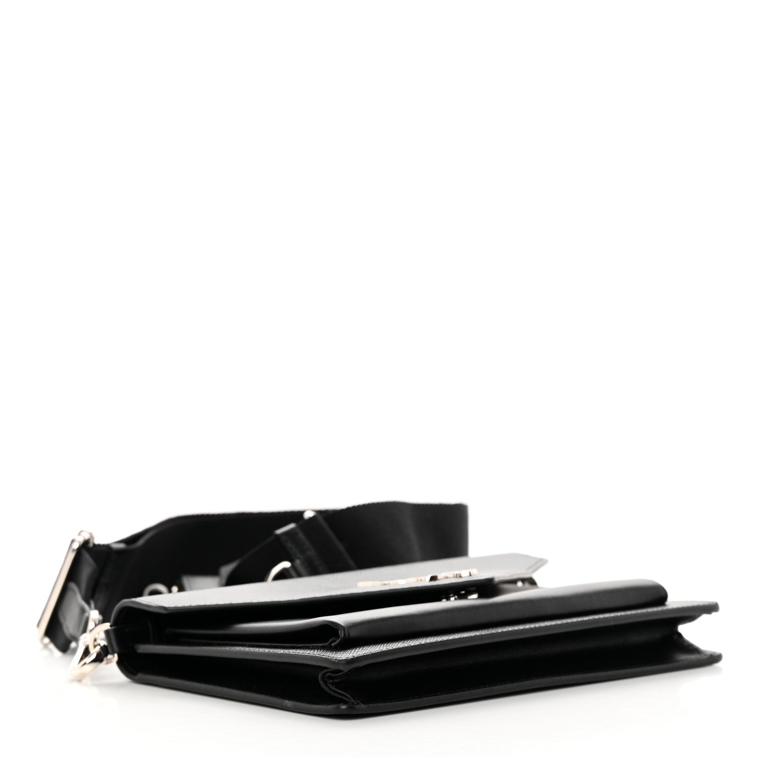 Prada Saffiano City Calf Mini Envelope Bag Black 5 of 14