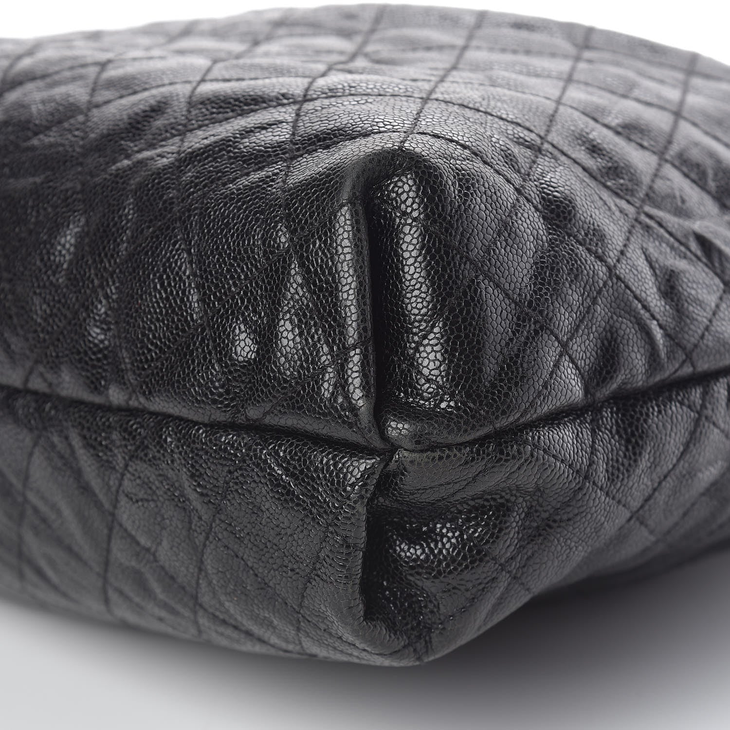 Chanel Distressed Glazed Caviar Quilted Large Elastic Tote Black 18 of 18