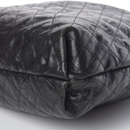 Chanel Distressed Glazed Caviar Quilted Large Elastic Tote Black 18 of 18