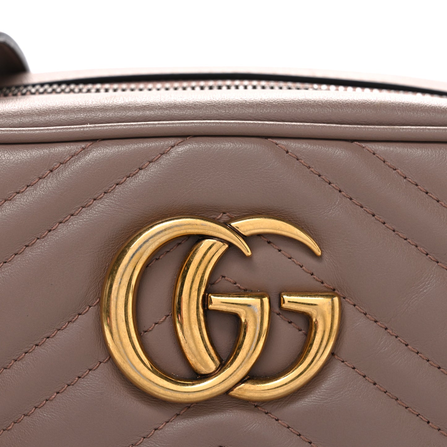 Calfskin Matelasse Small GG Marmont Chain Shoulder Bag Porcelain Rose
