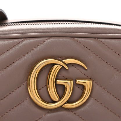 Gucci Calfskin Matelasse Small GG Marmont Chain Shoulder Bag Porcelain Rose 8 of 11