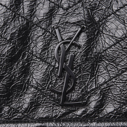 Saint Laurent Crinkled Calfskin Matelasse Monogram Medium Niki Chain Satchel Black 10 of 10