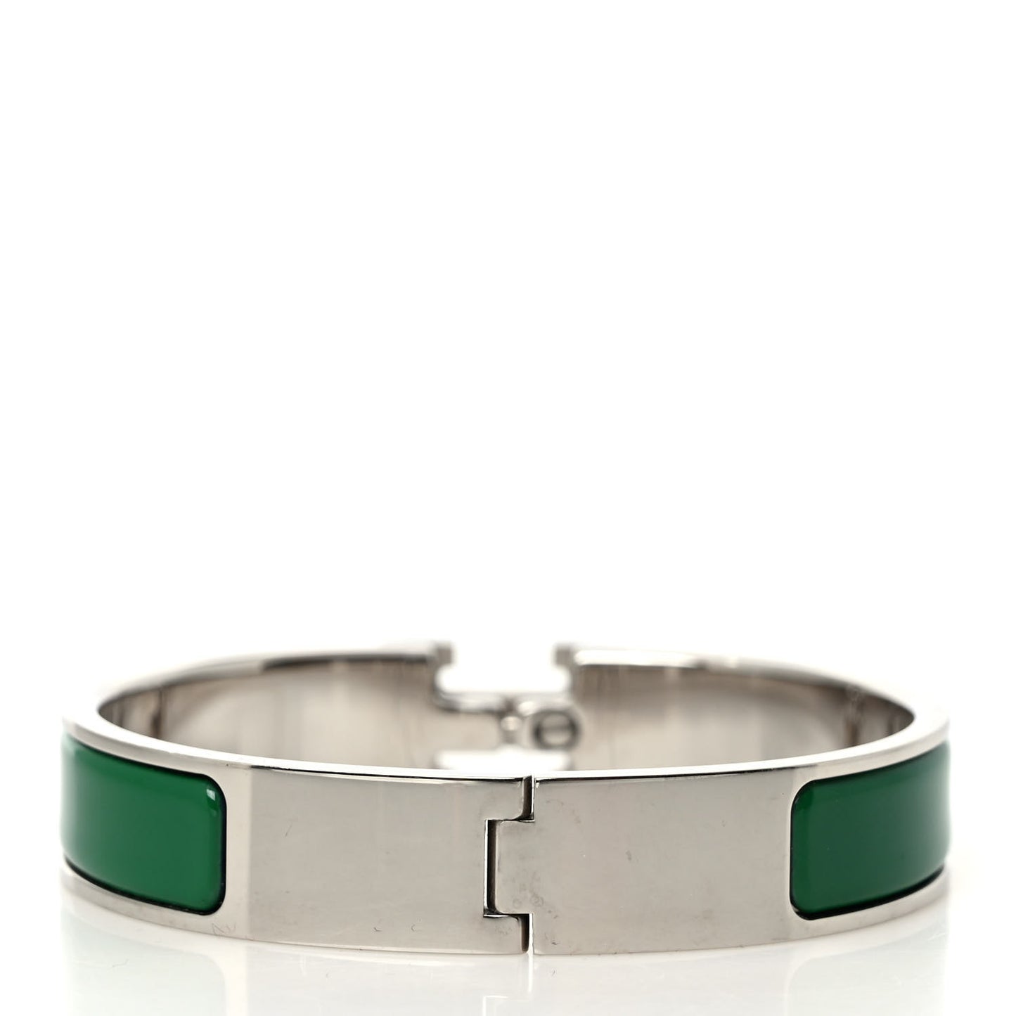 Enamel Narrow Clic Clac H Bracelet PM Vert Sapin