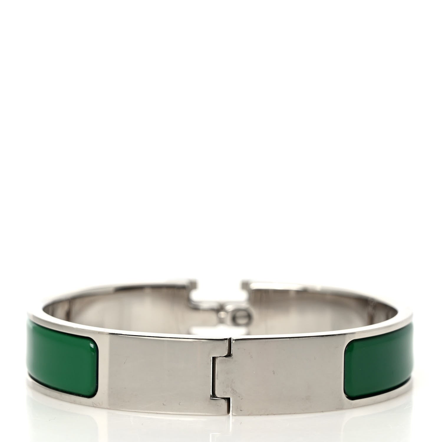 Hermes Enamel Narrow Clic Clac H Bracelet PM Vert Sapin 2 of 5