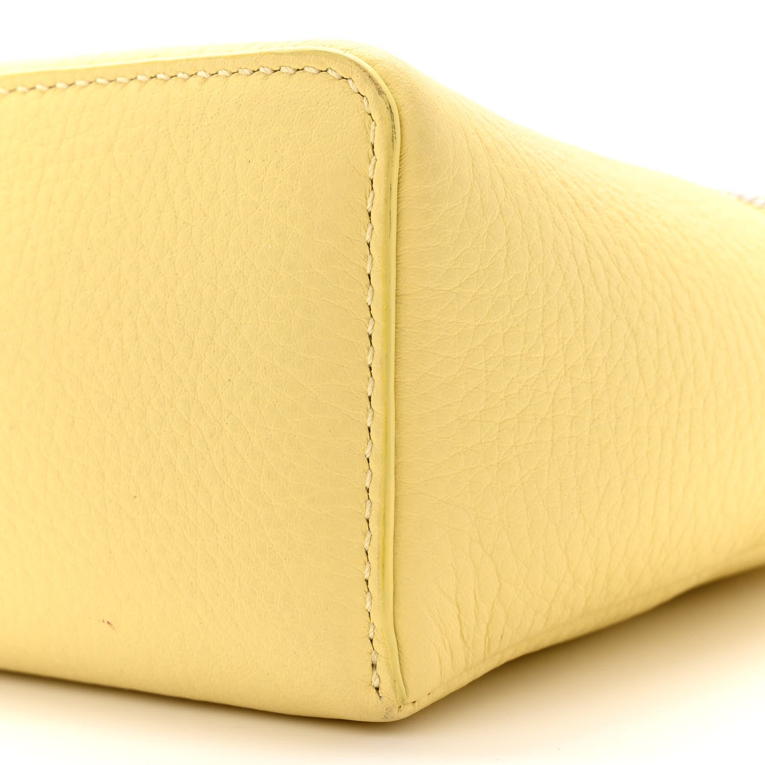 Loro Piana Grained Calfskin L19 Extra Pocket Pouch Yellow 9 of 13