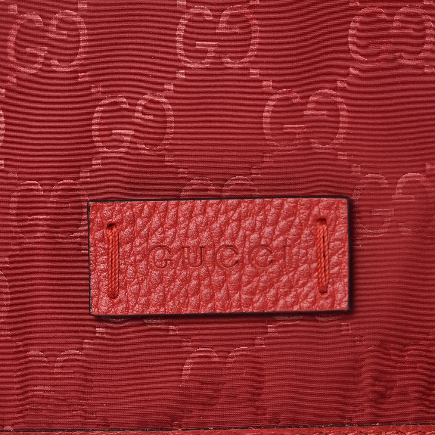 Nylon Monogram Double Buckle Flap Messenger Bag Vibrant Red