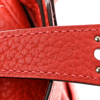 Hermes Taurillon Clemence Lindy 30 Rouge Pivoine 7 of 10