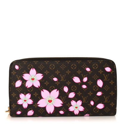 Louis Vuitton LV X TM Monogram Cherry Blossom Zippy Wallet Sakura Brown 1 of 6