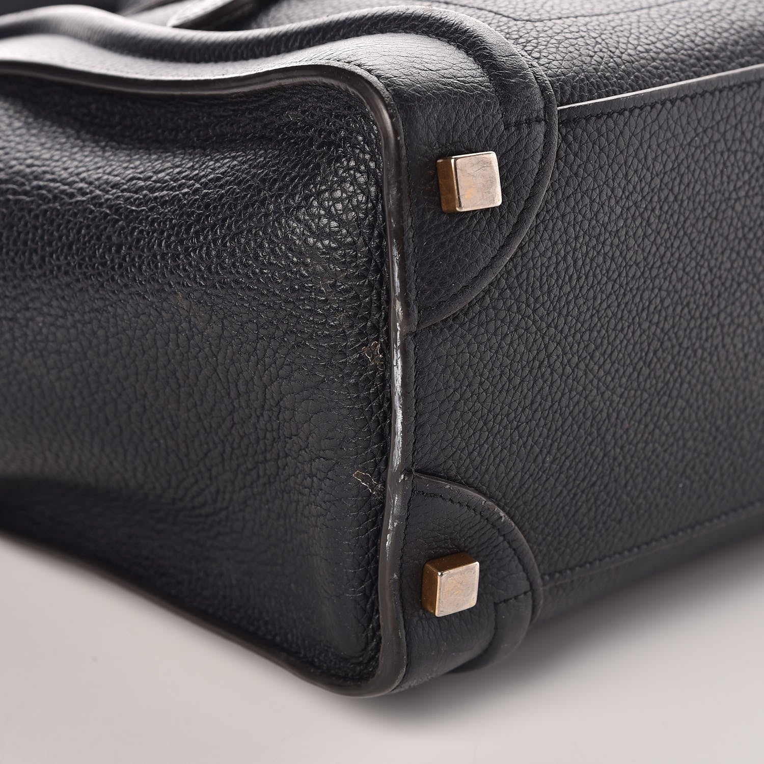 Celine Drummed Calfskin Micro Luggage Black 26 of 31