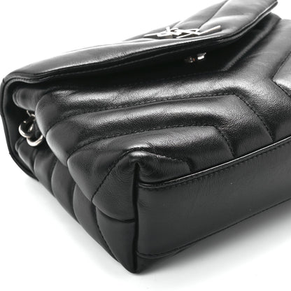 Saint Laurent Calfskin Y Quilted Monogram Toy Loulou Crossbody Bag Black 10 of 11