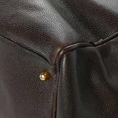 Chanel Caviar XL Weekender Bag Brown 12 of 15