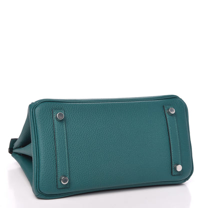 Hermes Togo Verso Birkin 25 Vert Bosphore Bleu Ocean 4 of 8
