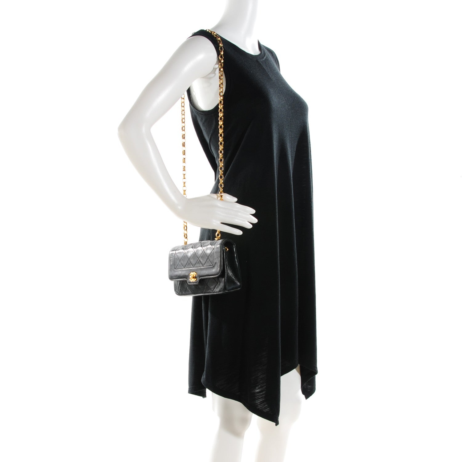 Chanel Lambskin Quilted Small Single Flap Black 2 of 12