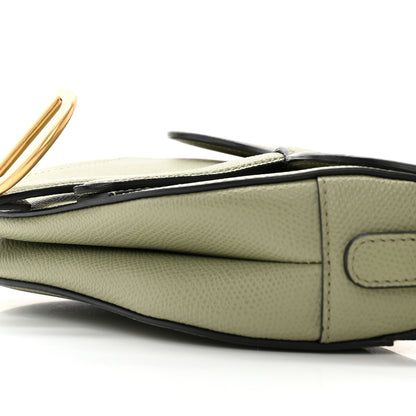 Christian Dior Grained Calfskin Mini Saddle Bag Green 10 of 10