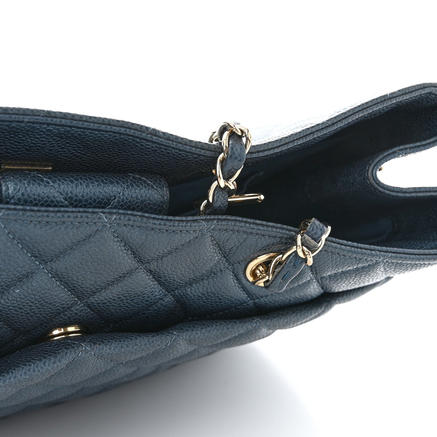 Chanel Caviar Quilted Large CC Shopping Tote Navy 14 of 16