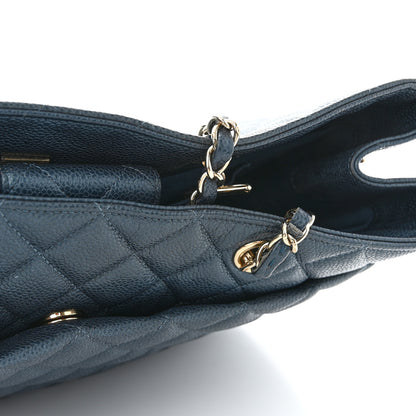 Chanel Caviar Quilted Large CC Shopping Tote Navy 14 of 16