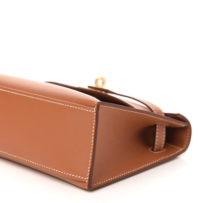 Hermes Swift Kelly Pochette Clutch Gold 7 of 10