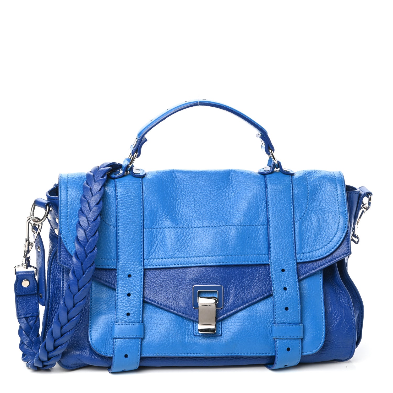 Proenza Schouler Grained Deerskin Medium Bicolor PS1 Satchel 1 of 9