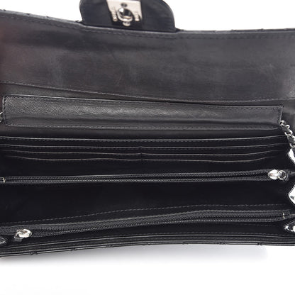 Chanel Patent Calfskin Quilted East West Flap Clutch Black 5 of 8