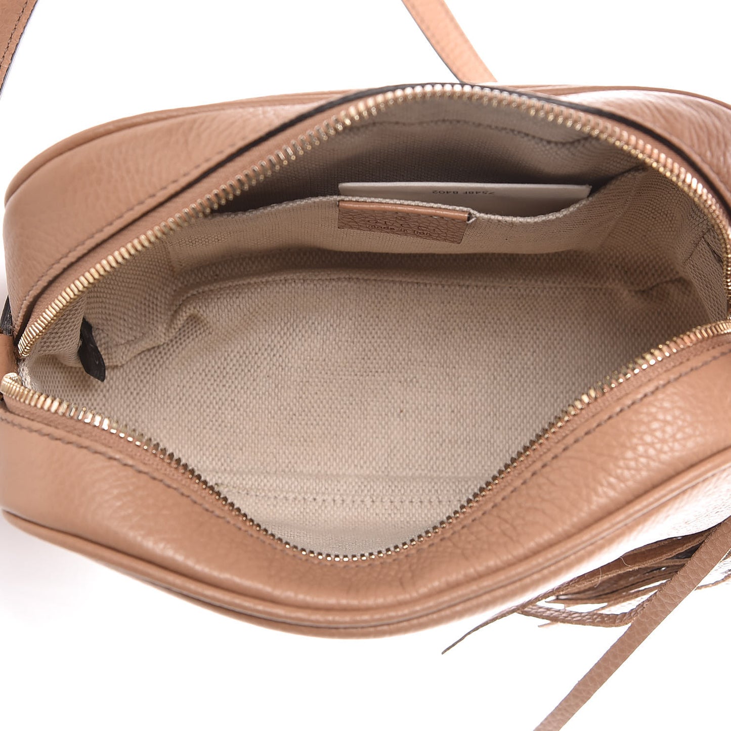 Pebbled Calfskin Small Soho Disco Bag Camelia