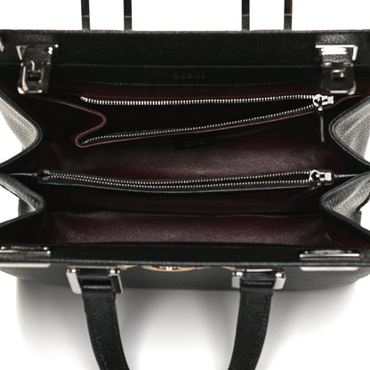 Gucci Grainy Calfskin Small Zumi Top Handle Bag Black 5 of 14